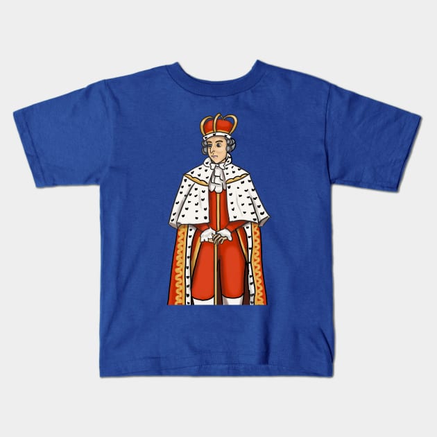 King George- You'll be back Kids T-Shirt by tesiamarieart